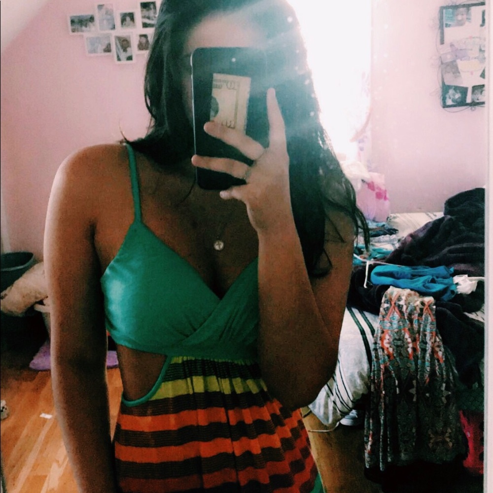 maxi multi colored dress